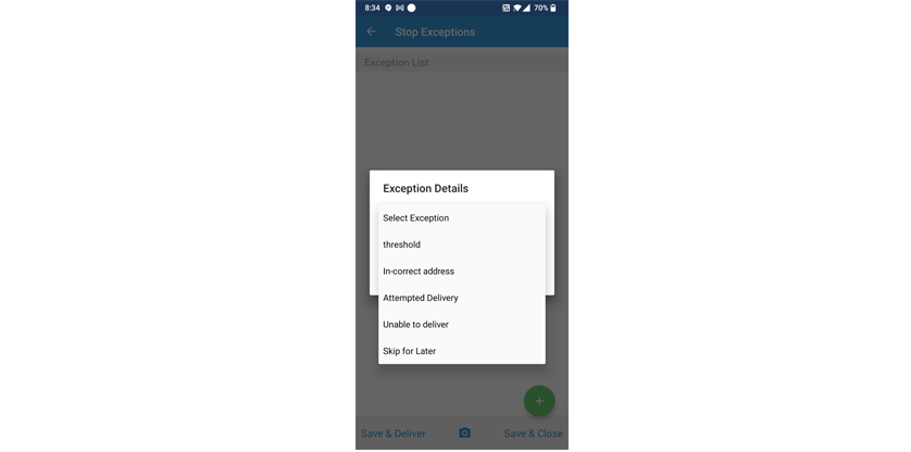 Delivery Exceptions handling - nuVizz
